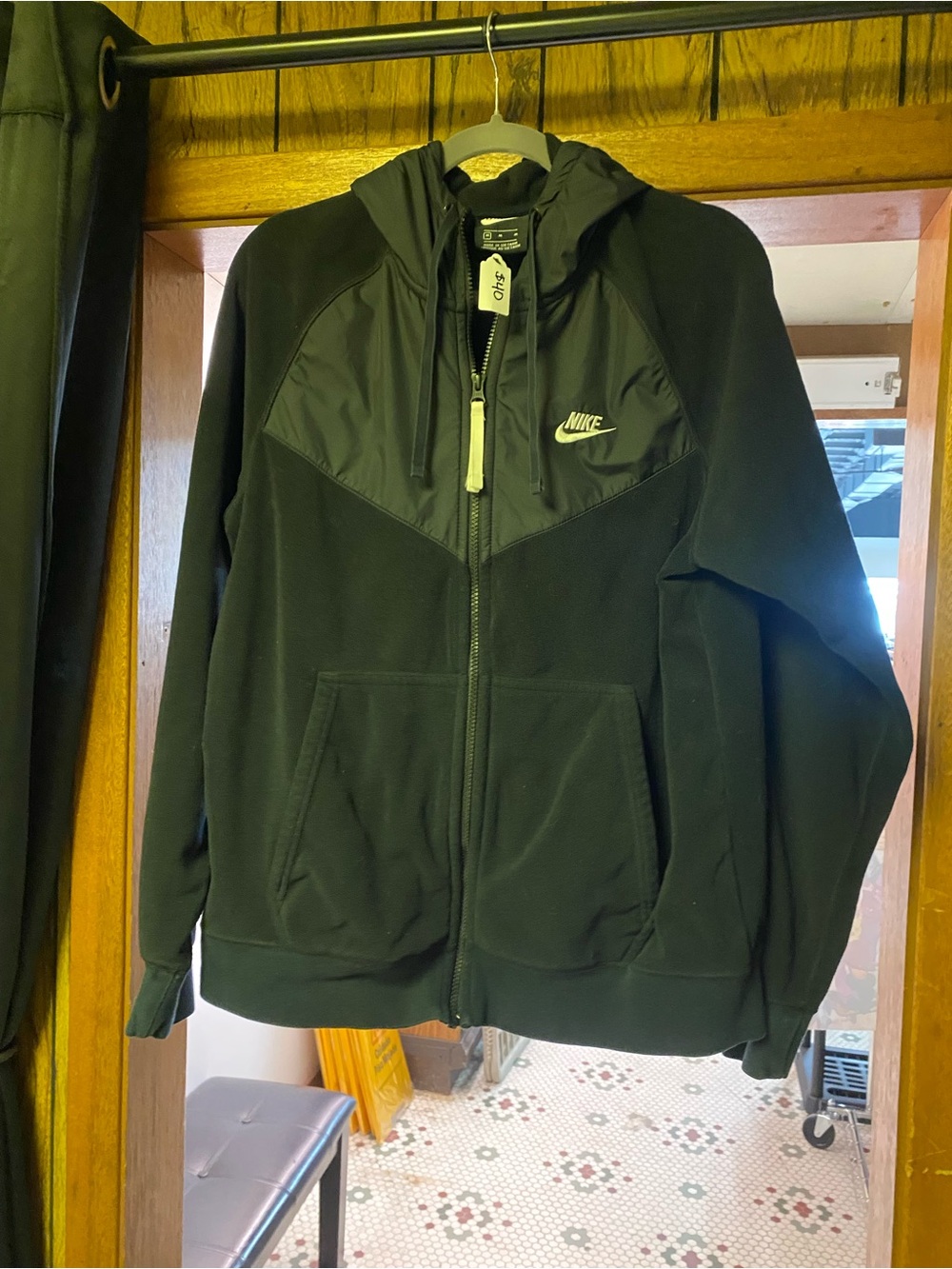 Nike Black Full‑Zip Hooded Performance Jacket